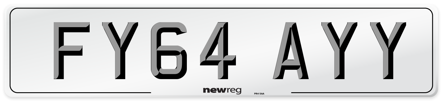 FY64 AYY Number Plate from New Reg